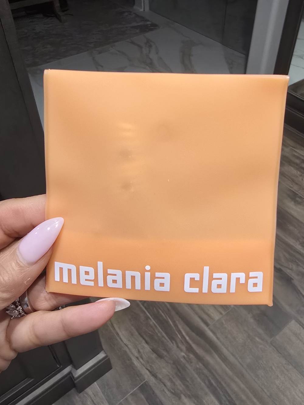 Melania Clara Orange Square Drop Earrings for Women